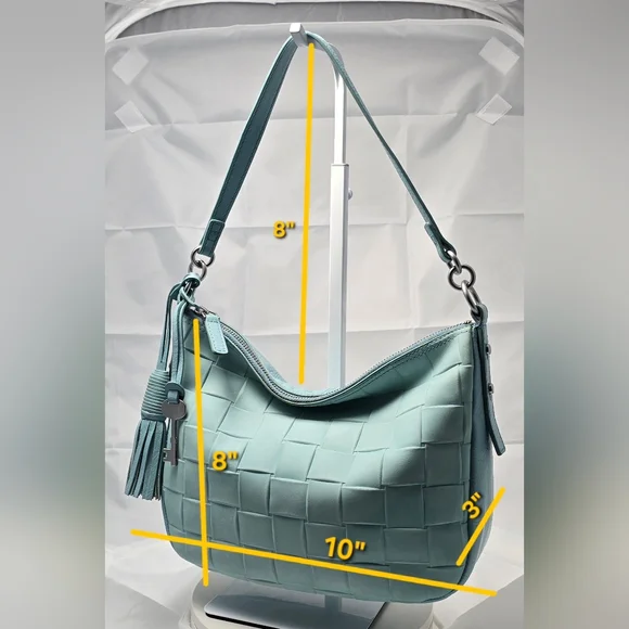 Fossil Jolie Shoulder Hobo bag in Light Blue / Turquiose - Picture 4 of 15